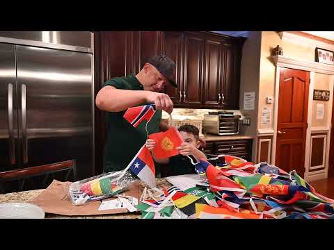 Video thumbnail for Flags of the World Surprise for 4 Year Old Genius, Ares Mason Miller, MENSA Member, Top 1% IQ